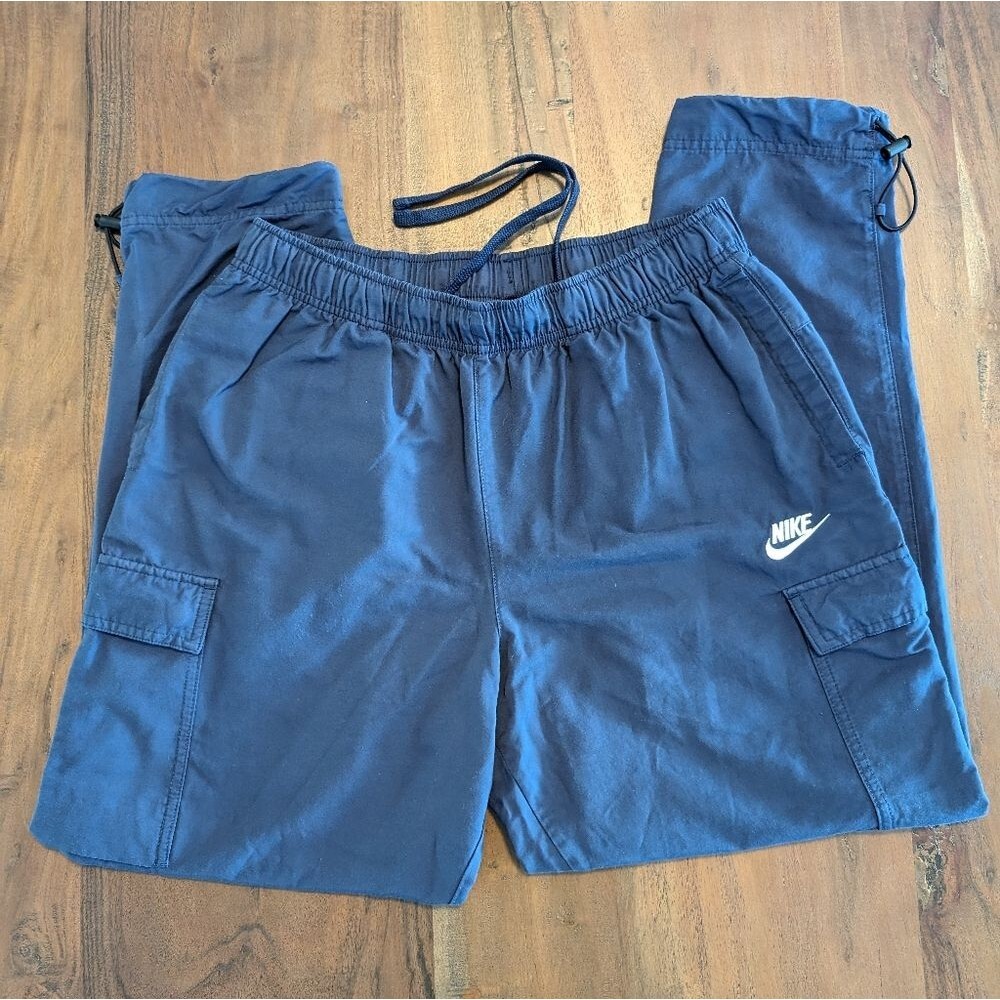 Nike Cargo Pants Women’s Medium Navy Unlined Drawstring Utility Jogger
